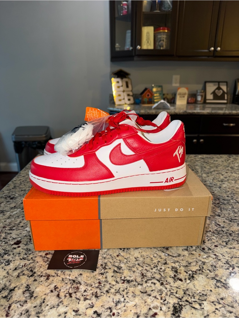 Size 11.5 Nike Air Force 1 Low Terror Squad University Red White SKU II4391-100